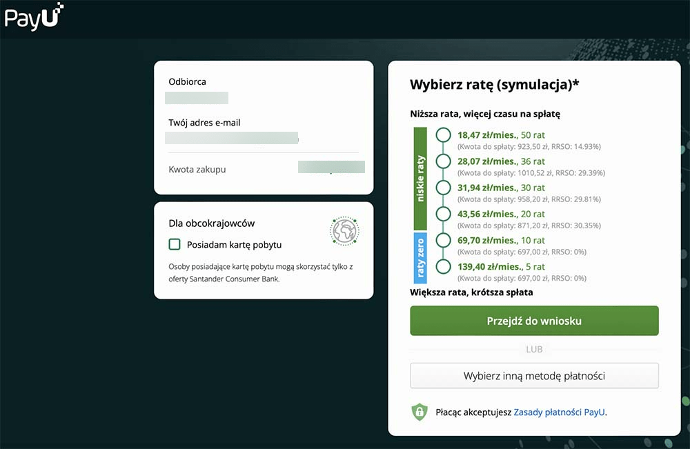 raty payU